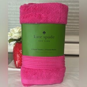 Kate Spade 2 pink towels 16 x 30 in brand new